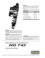 Ohlins HO 743 Mounting Instructions preview