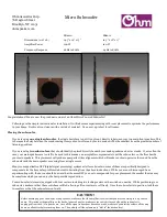 Preview for 1 page of Ohm Acoustics SBm-10 Quick Start Manual