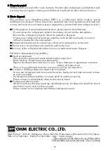 Preview for 44 page of OHM ELECTRIC COOL CABI OCA-S2300AC Instruction Manual