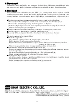 Preview for 48 page of OHM ELECTRIC COOL CABI OCA-S300BC Instruction Manual