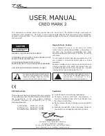 Предварительный просмотр 2 страницы OHM CRED Mark 2 2-4 User Manual