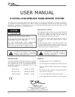 Предварительный просмотр 2 страницы OHM Oyster 2-6 User Manual