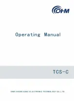 Предварительный просмотр 1 страницы OHM TCS-C FK Series Operating Manual