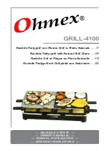 ohmex GRILL-4100 Owner'S Manual preview