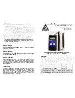 Preview for 1 page of Ohmic instruments DM-509 Series Instruction Manual