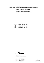 Preview for 1 page of Oilon GP-6.10 P Operating And Maintenance Instruction Manual