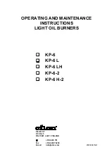 Oilon KP-6 Operating And Maintenance Instructions Manual preview