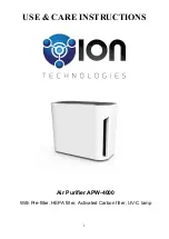 Preview for 1 page of OION Technologies APW-4000 Use & Care Instructions Manual