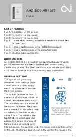 Preview for 3 page of OJ Electronics AHC-3000-HMI-35T Instructions Manual