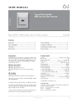 OJ Electronics MTD2 User Manual preview