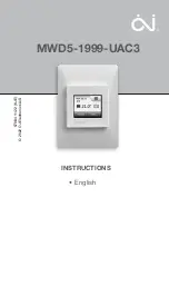 OJ Electronics MWD5-1999-UAC3 Instructions Manual preview