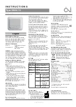 OJ Electronics OSA4-10 Instructions preview