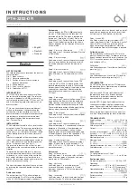 Предварительный просмотр 1 страницы OJ Electronics PTH-3202-DR Instructions Manual