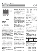 Предварительный просмотр 1 страницы OJ Electronics PTH-6201-DF Instructions Manual