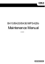 Предварительный просмотр 1 страницы Oki B410 Maintenance Manual