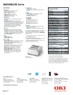 Предварительный просмотр 2 страницы Oki B4500 Series Specifications