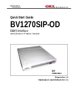 Oki BV1270SIP-OD Quick Start Manual preview