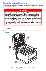 Preview for 116 page of Oki C610dn Manual Do Usuário