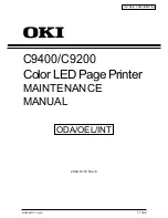 Oki C9200 Maintenance Manual предпросмотр