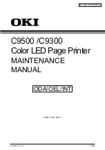 Oki C9500dxn Maintenance Manual preview