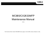 Preview for 1 page of Oki MC-860 / CX2633MFP Maintenance Manual