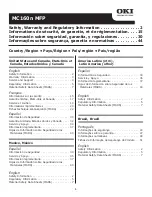 Preview for 1 page of Oki MC160MFP Safety And Warranty Manual