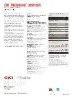 Preview for 2 page of Oki ML395 Specification Sheet