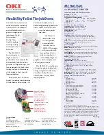 Предварительный просмотр 2 страницы Oki ML591 Specification Sheet