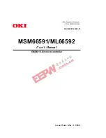 Oki ML66592 User Manual предпросмотр