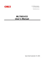 Oki ML7065-033 User Manual preview