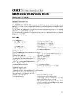 Oki MSM80C154S Specification Sheet preview