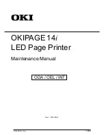 Oki OKIPAGE 14 Maintenance Manual preview