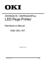 Oki OKIPAGE18 Maintenance Manual предпросмотр