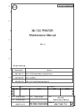 OKIDATA ML1120 Maintenance Manual preview