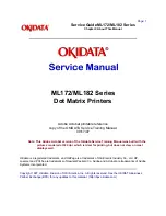 Preview for 2 page of OKIDATA ML172 Series Service Manual