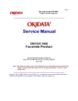 Предварительный просмотр 1 страницы OKIDATA OF1000 Service Manual