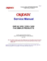Preview for 1 page of OKIDATA OF1050 Service Manual