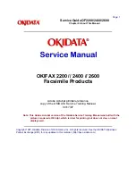 Preview for 1 page of OKIDATA OF2600 Service Manual