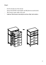 Предварительный просмотр 9 страницы OkiOki Coastal 5 Drawer Dresser Instructional Manual