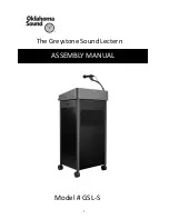 Oklahoma Sound Greystone Sound Lectern Assembly Manual предпросмотр