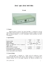 Okotech DAC-40-USB Manual предпросмотр