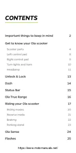 Preview for 2 page of Ola S1 PRO Owner'S Manual