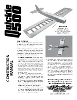 Preview for 1 page of Old School Model Works Quickie 500 Manual