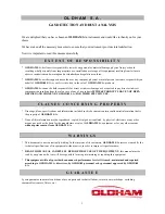 Preview for 2 page of Oldham MX 2100 Operating And Maintenance Manual