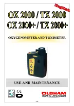 Preview for 18 page of Oldham OX 2000 Use And Maintenance Simplified Manual