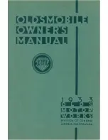 Предварительный просмотр 1 страницы Oldsmobile 1933 Owner'S Manual