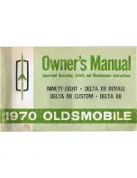 Oldsmobile 1970 Delta 88 Custom Owner'S Manual предпросмотр