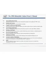 Preview for 7 page of Oldsmobile 1998 Cutlass Owner'S Manual