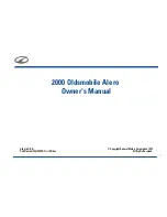 Предварительный просмотр 3 страницы Oldsmobile 2000 Alero Owner'S Manual