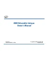 Preview for 3 page of Oldsmobile 2000 Oldsmobile Intrigue Owner'S Manual